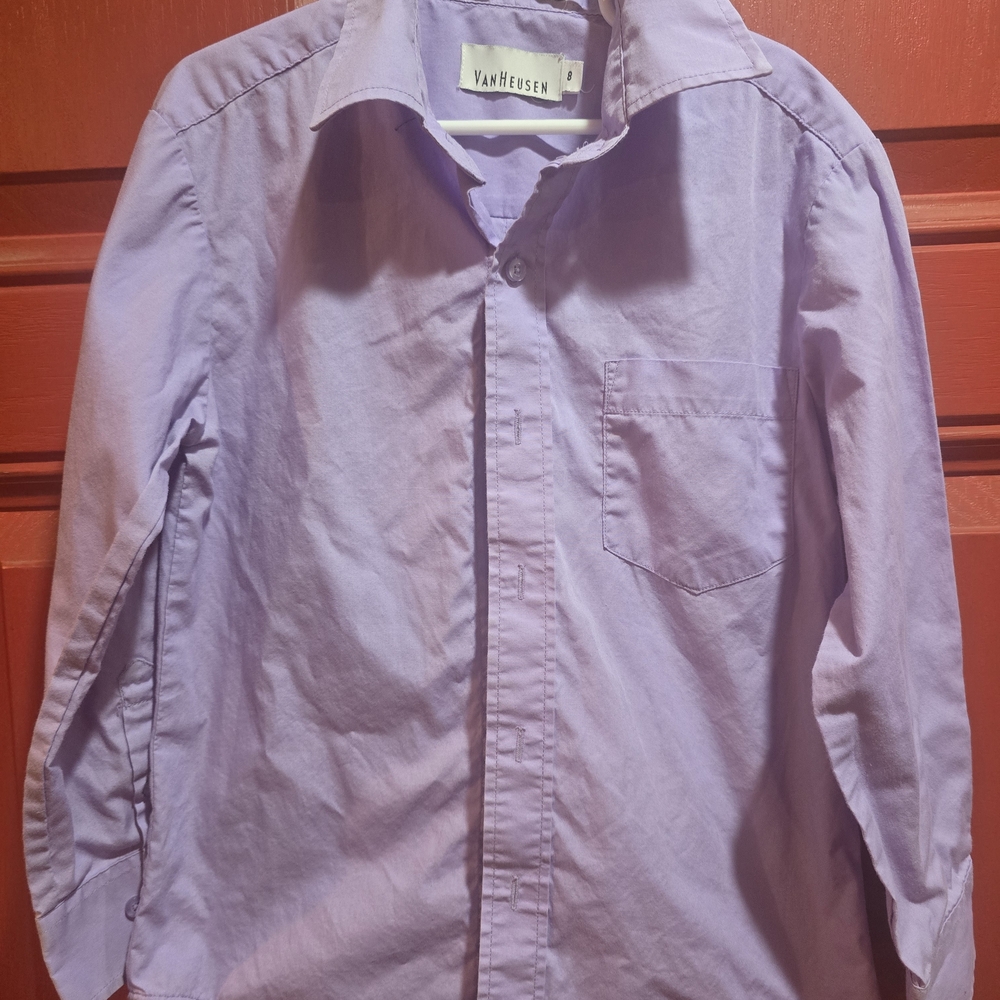 Van Heusen Boys Size 8 Purple Shirt